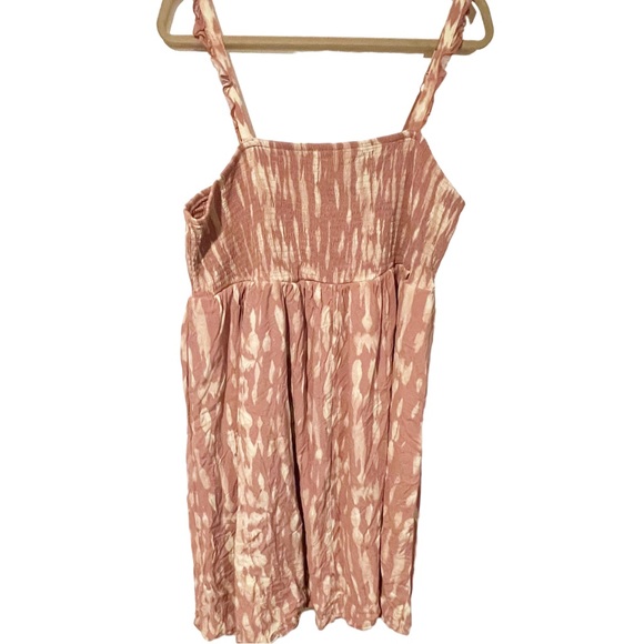 Torrid Plus Size‎ 3X Pink Tie Dye Print Smocked Sleeveless Midi Dress - Picture 2 of 6